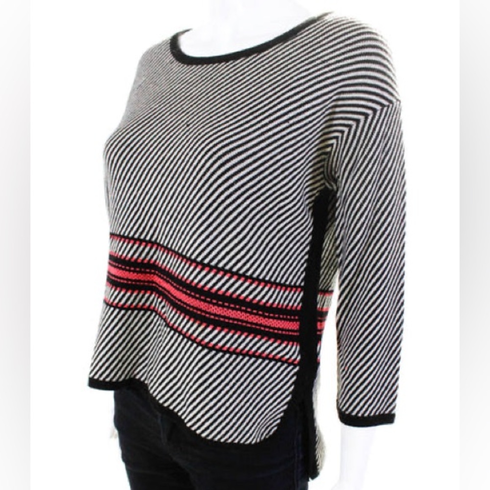 Rag & Bone Womens Striped Sweater Black White 🍒